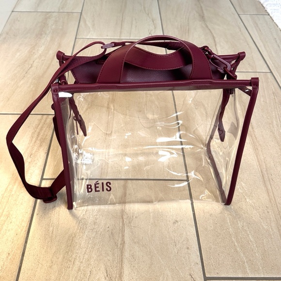Beis The Stadium Tote in Burgundy - Picture 3 of 3